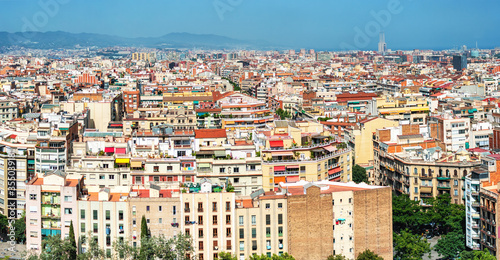 Cityscape in Barcelona Catalonia Spain.