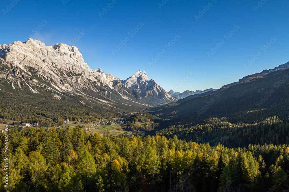 Italian national park of Ampezzo Dolomites.