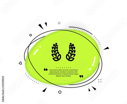 Laurel wreath icon. Quote speech bubble. Reward symbol. Winner award sign. Quotation marks. Classic laurel wreath icon. Vector