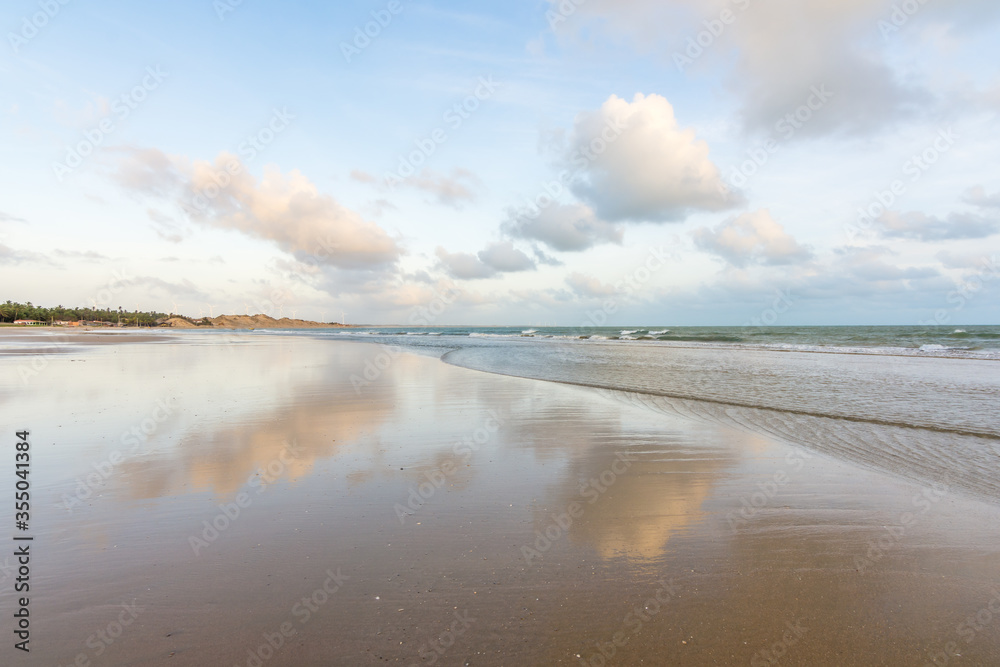 Waves on The Beach Sea Water and a Morning Sky