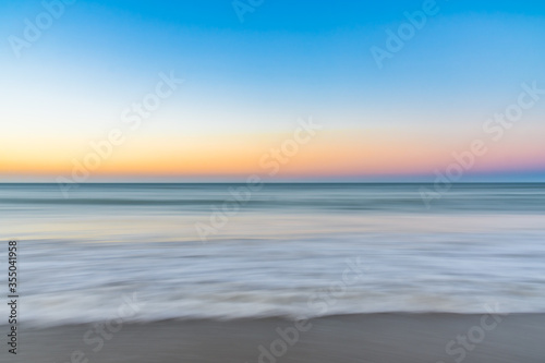 Colorful Sunset Horizon and The Beach Sea © Antonio Salaverry