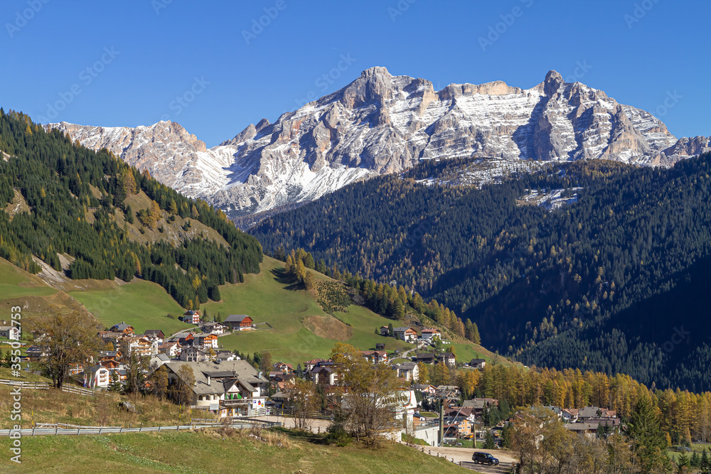 A village of Calfosch - Calfosco in Val Badia in italian South Tirol