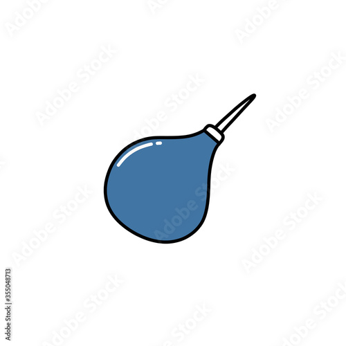 enema doodle icon, vector illustration