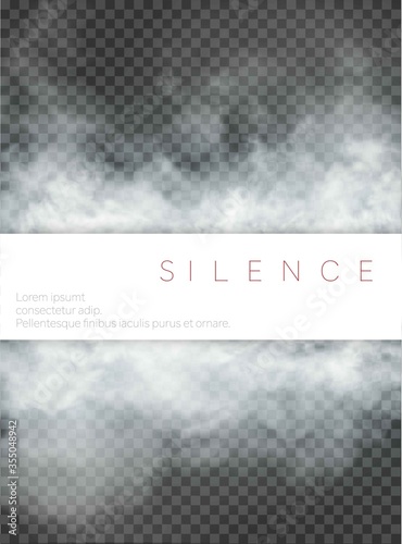 fog and smoke with plate isolated on transparent background. Vector illustration