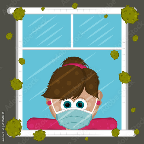 Cartoon of a virus protection