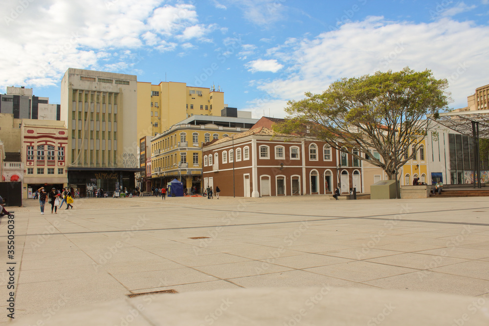 Naklejka premium square in the city