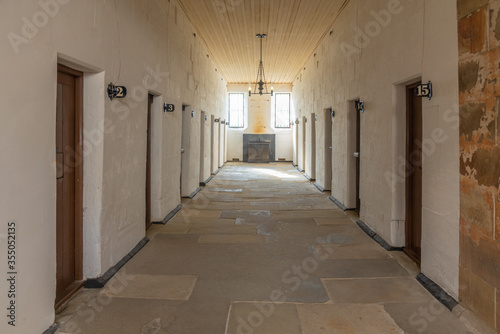 Interior of the asylum and separate prison at Port Arthur Historic site in Tasmania, Australia photo