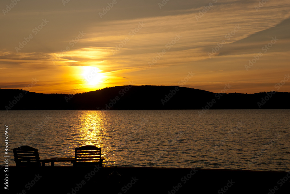 Munising Bay Sunset, Michigan, USA Munising Bay Sunset, Michigan, USA
