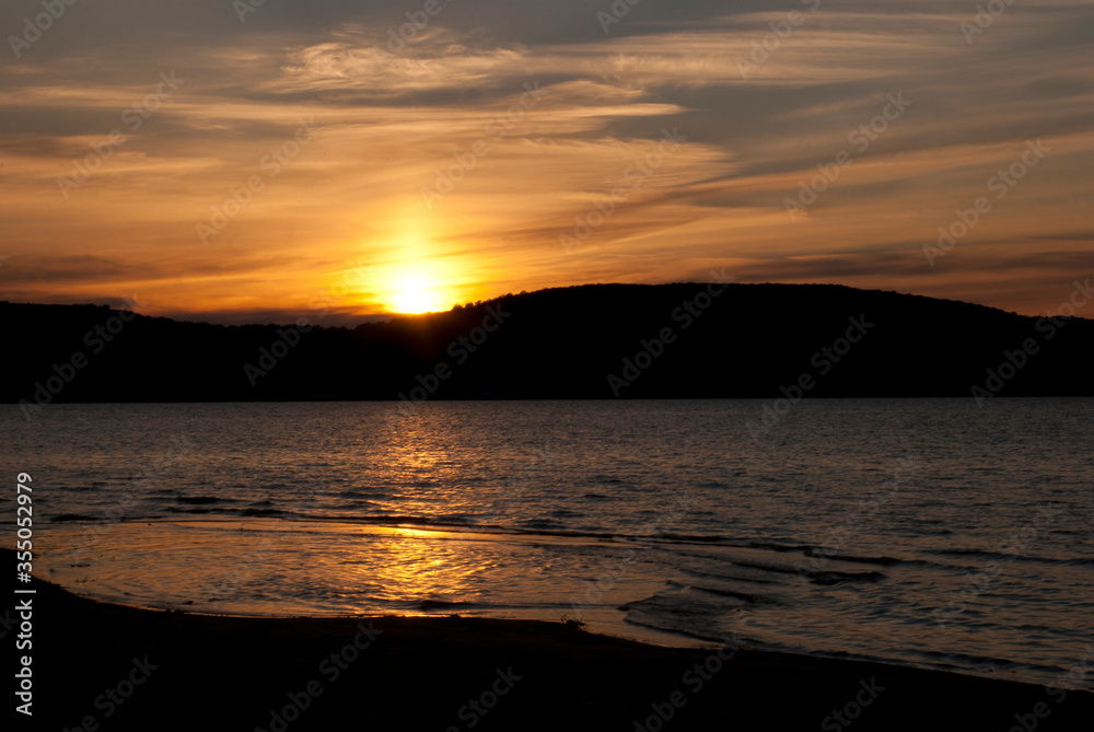 Munising Bay Sunset, Michigan, USA