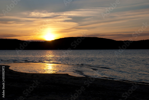 Munising Bay Sunset  Michigan  USA