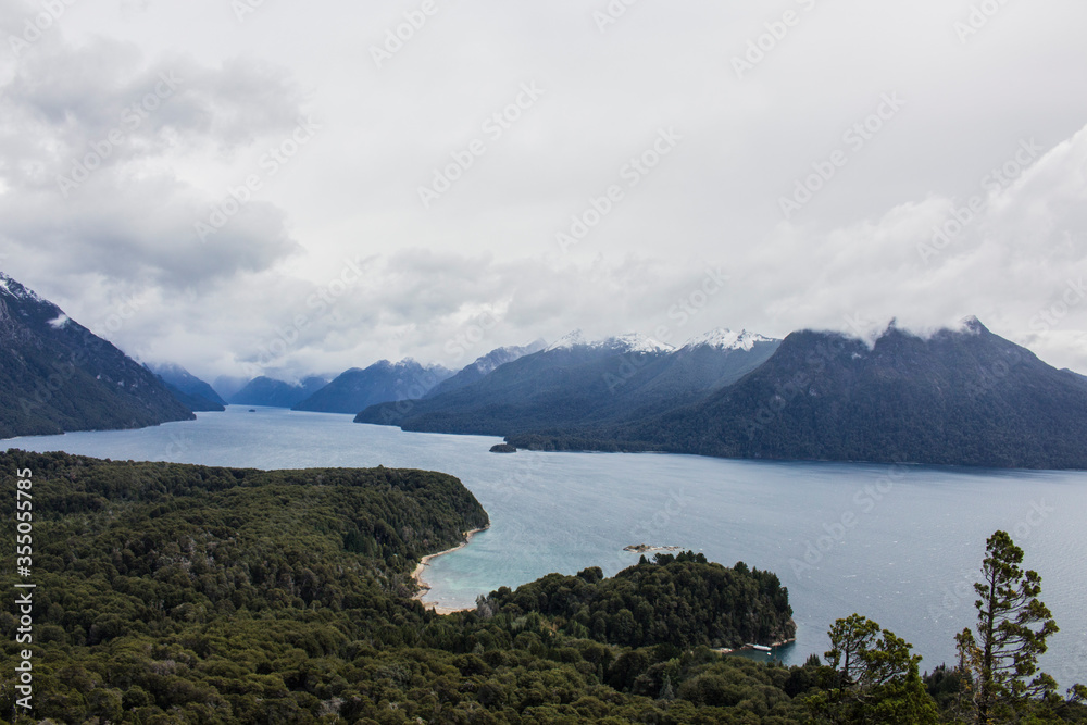 lake and mountains