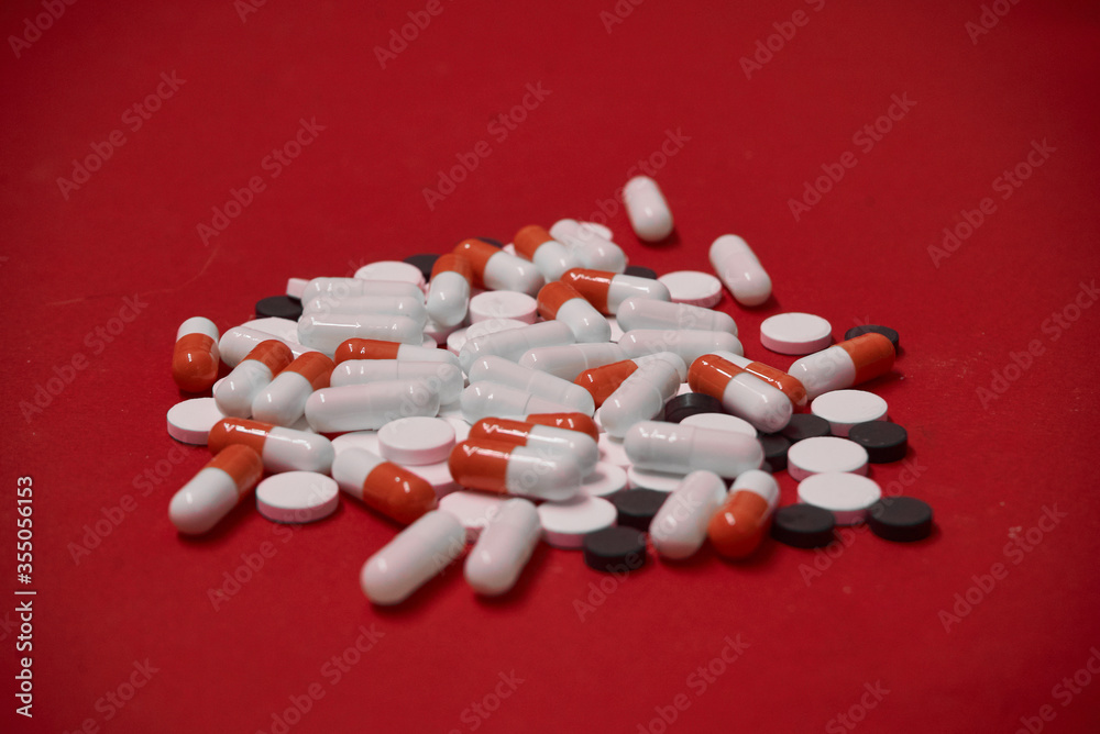 pills on the table pills on the table