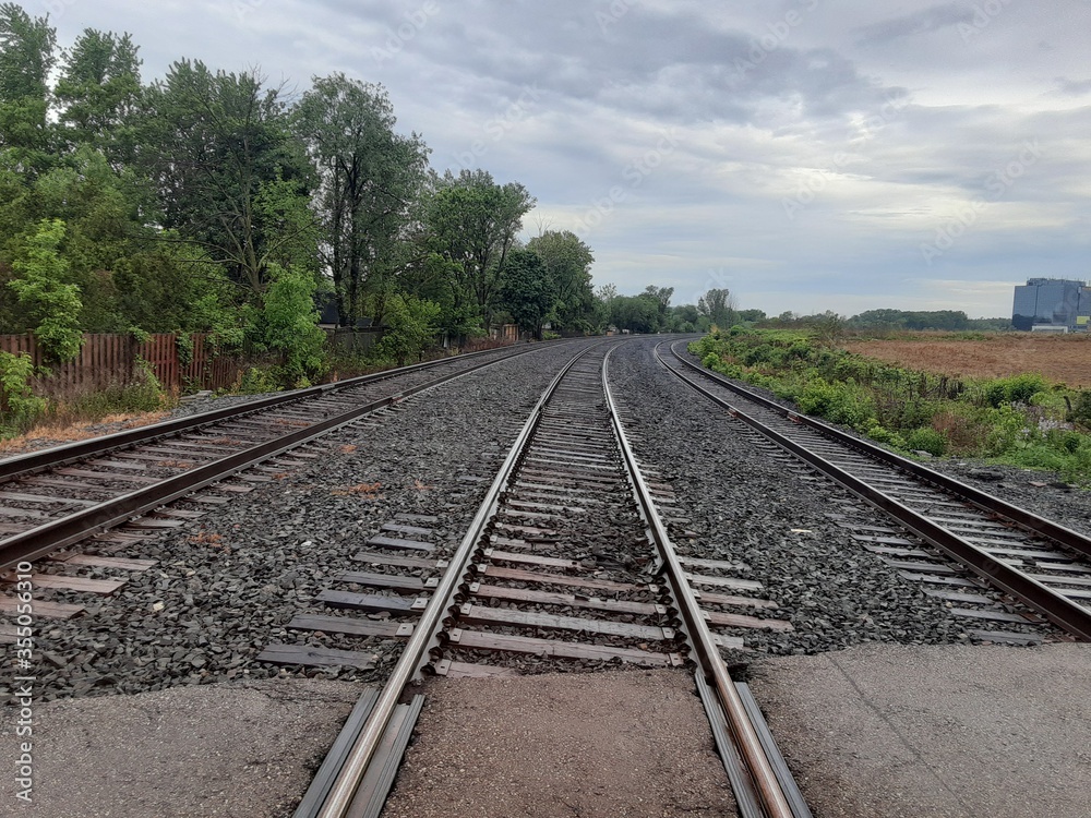 Fototapeta premium railway in the countryside
