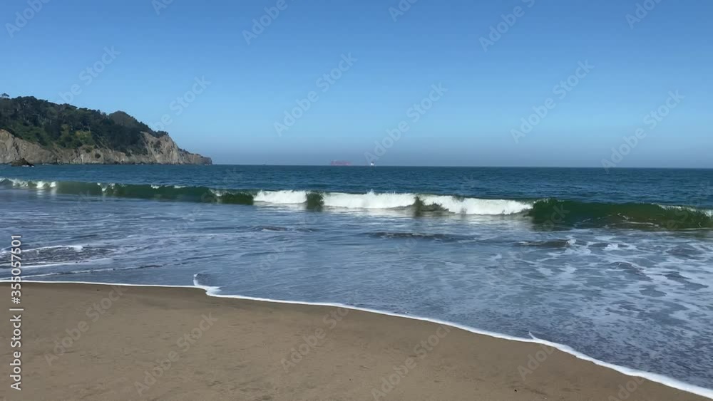 Wave on the beach, San Francisco, Golden Gate Beach Wave on the beach, San Francisco, Golden Gate Beach