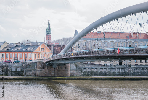 Vistula river in Krakow overlooking the Jewish Quarter