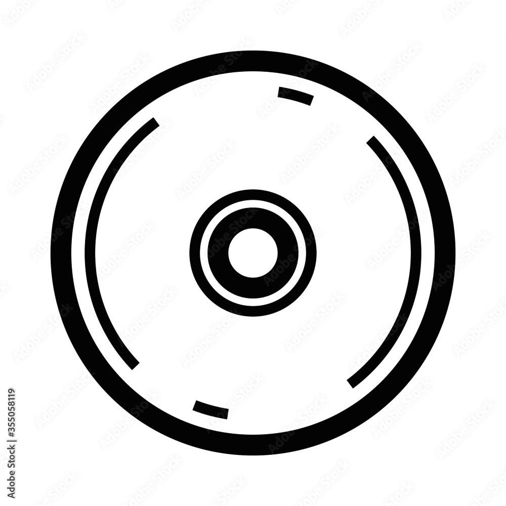 Disc and floppy disc for saving data icon Disc and floppy disc for saving data icon