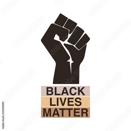 Black Lives Matter Hand Symbol. Vector Illustration