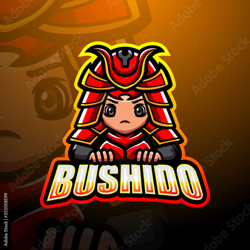 Bushido mascot esport logo design