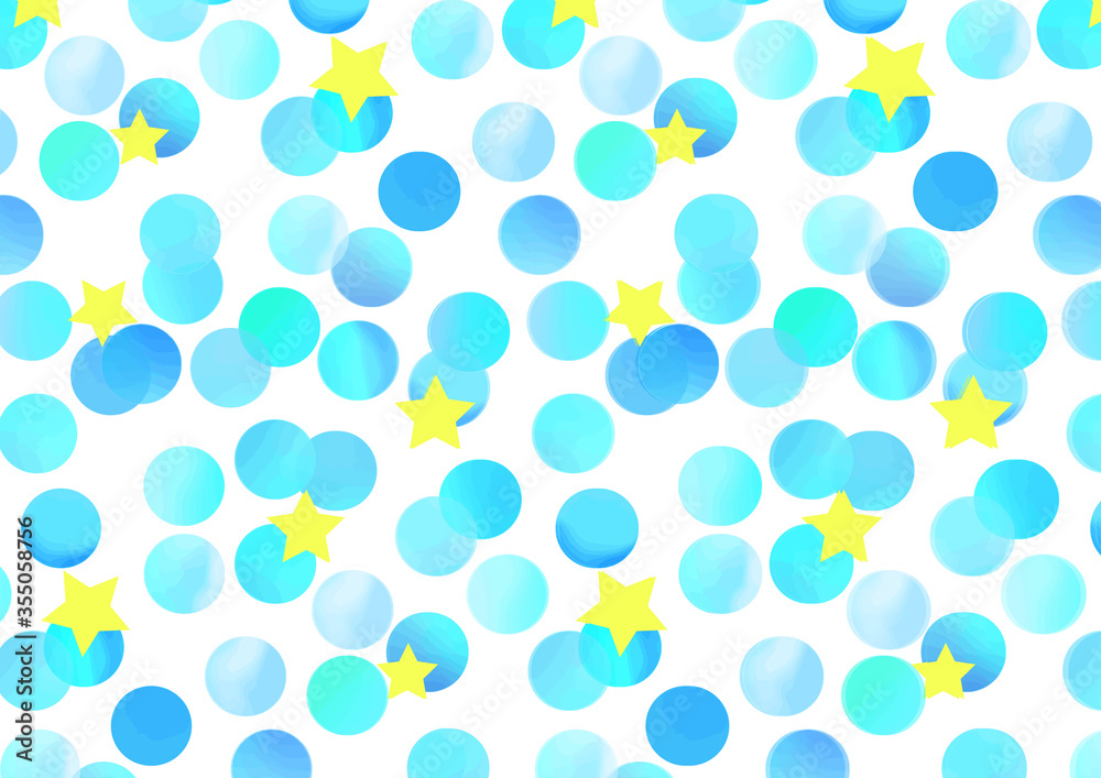 水彩 青 丸 星 パターン watercolor blue circle star pattern 水彩 青 丸 星 パターン watercolor blue circle star pattern
