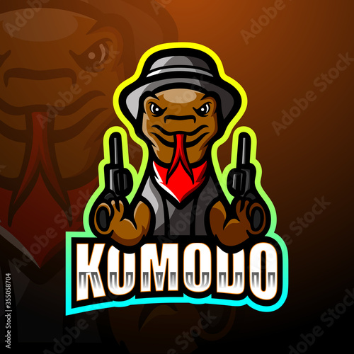 Komodo mafia mascot esport logo design