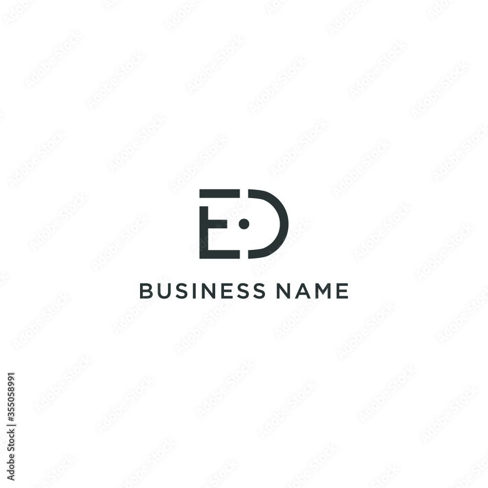 company logo vector, logo ED, initial ED, letters ED