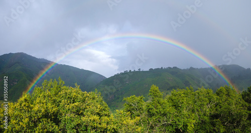 Fototapeta Naklejka Na Ścianę i Meble -  Rainbow in Andrew Molera SP, California Coast, USA