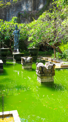 Beautiful park and statue in Bali Indonesia