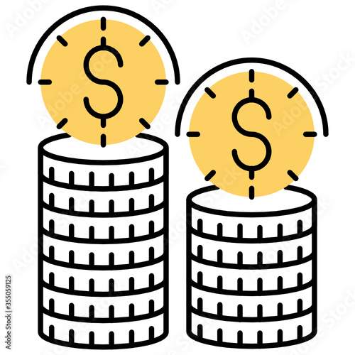 Finance and Money Concept, Wealth Capitalism Vector Icon Design 