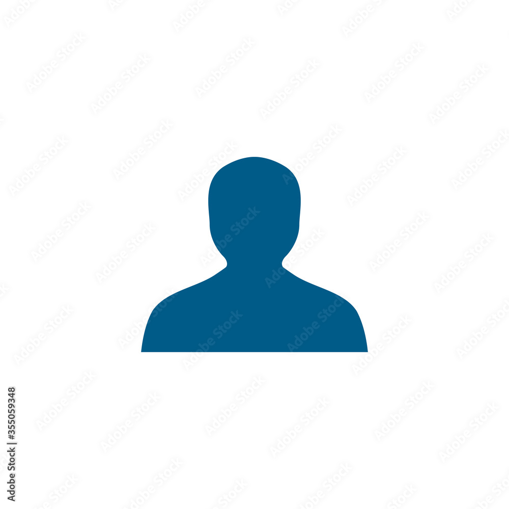 Avatar Blue Icon On White Background. Blue Flat Style Vector Illustration Avatar Blue Icon On White Background. Blue Flat Style Vector Illustration