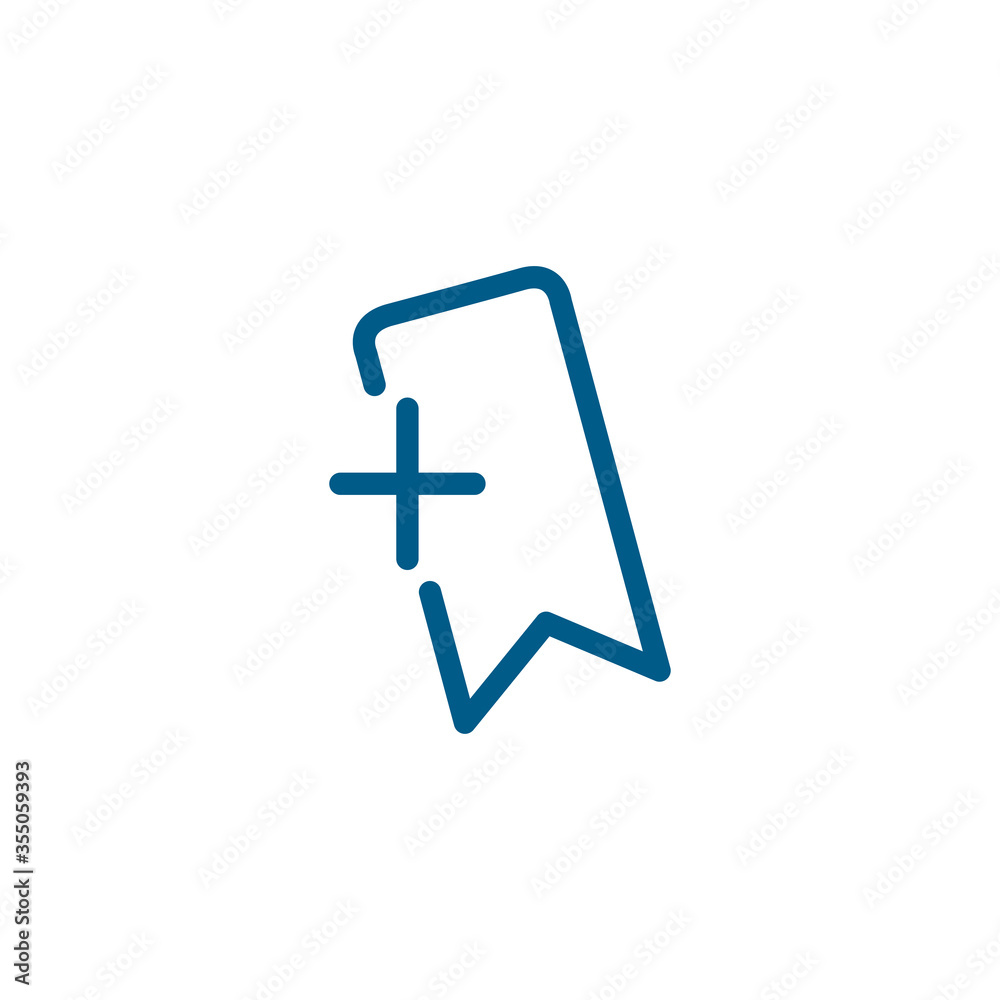 Badge Line Blue Icon On White Background. Blue Flat Style Vector Illustration Badge Line Blue Icon On White Background. Blue Flat Style Vector Illustration