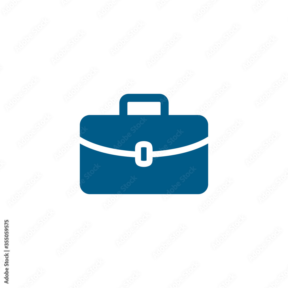 Briefcase Blue Icon On White Background. Blue Flat Style Vector Illustration Briefcase Blue Icon On White Background. Blue Flat Style Vector Illustration