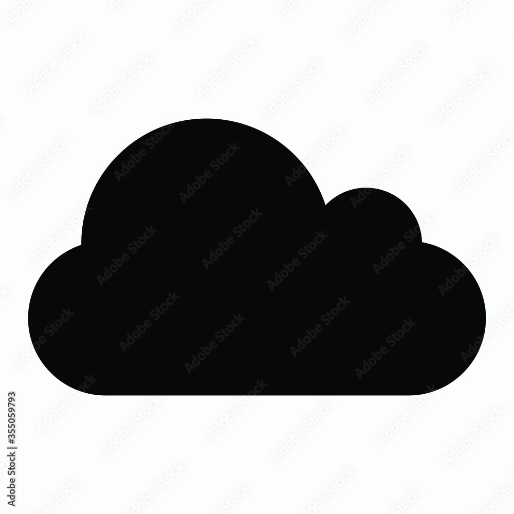 Cloud icon vector. Sky sign. solid icon Cloud icon vector. Sky sign. solid icon