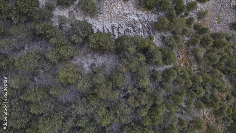 Topshot of drone flying above catalonia moutains Topshot of drone flying above catalonia moutains