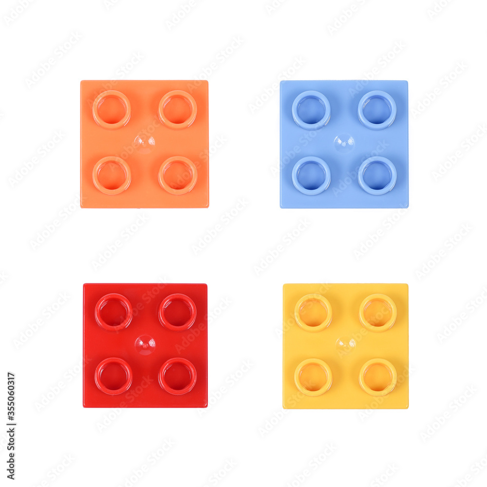 Plastics building block isolated in white background Plastics building block isolated in white background