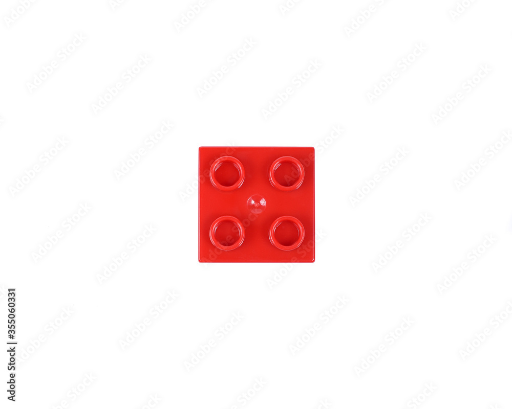 Plastics building block isolated in white background Plastics building block isolated in white background