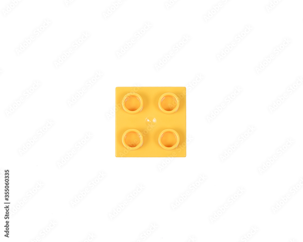 Plastics building block isolated on white background Plastics building block isolated on white background