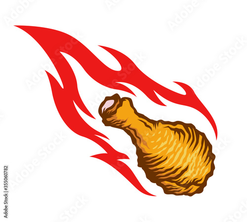 Meteor fried chicken illustration