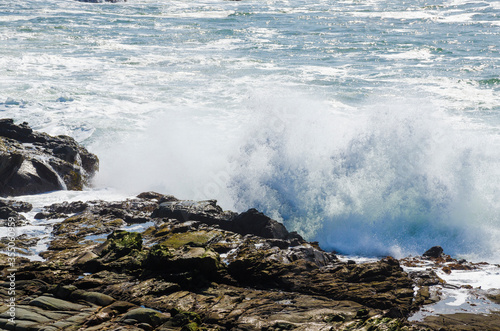 Waves Crashing on Coastal Rocks, Point Lobos State Natural Reserve, California, USA