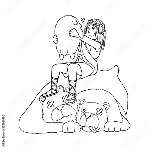 David Save the Sheep Life from Bear and Lion with His Bare Hand.