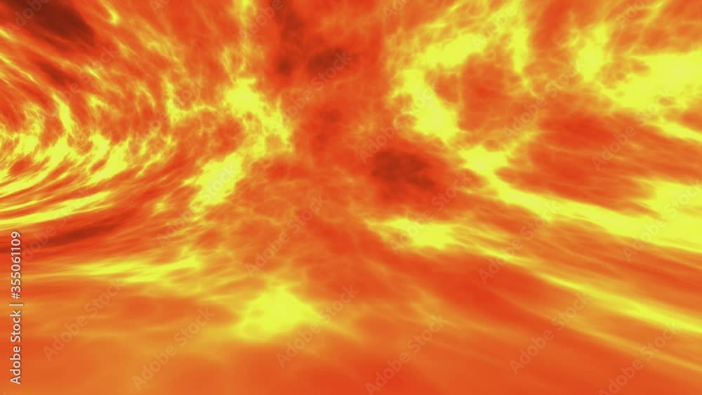 Glowing Organic Wall Animation Loop Horizontal Orange