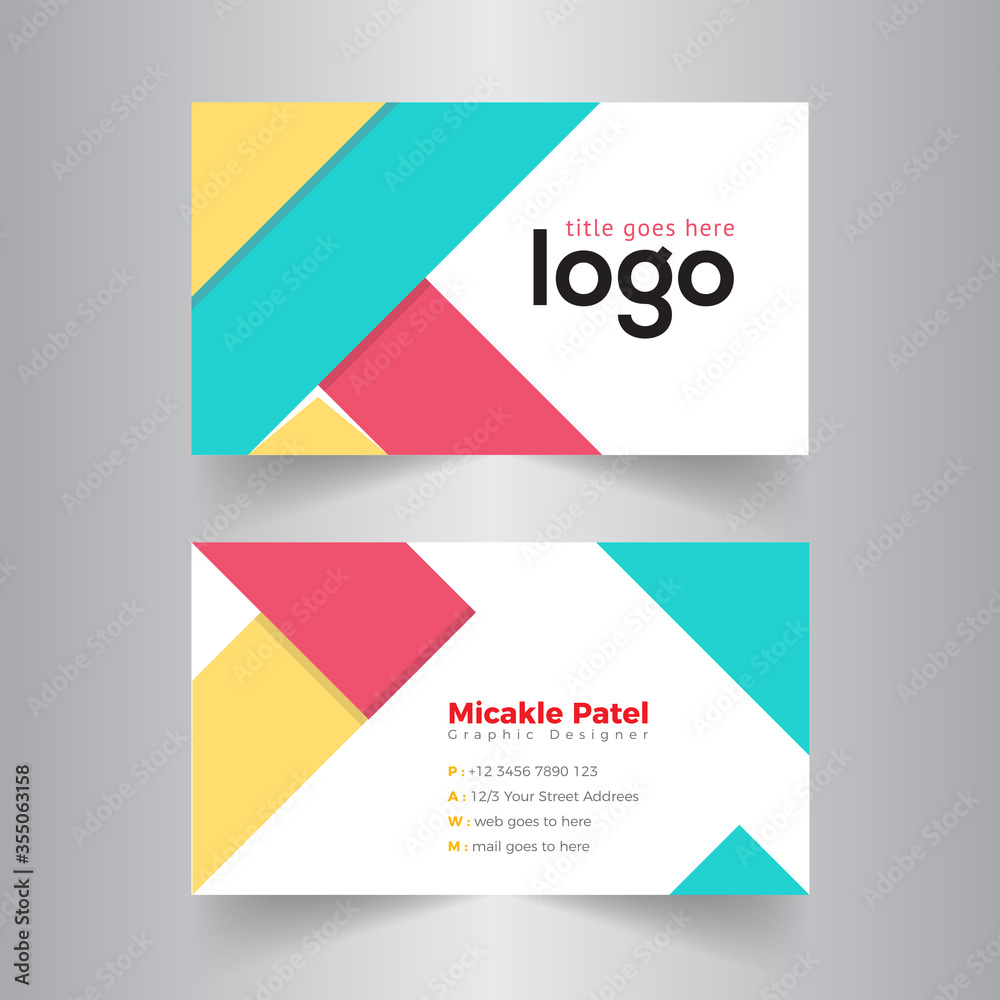 Creative and Clean Business Card Template.	