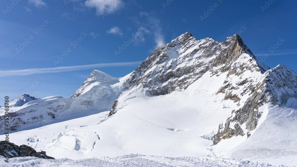 Jungfrau with blue nice sky in Switzerland Jungfrau with blue nice sky in Switzerland