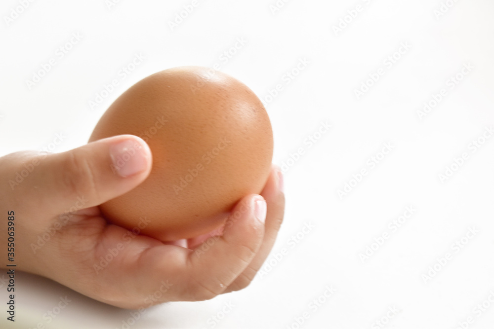 Eggs in hands of children Eggs in hands of children
