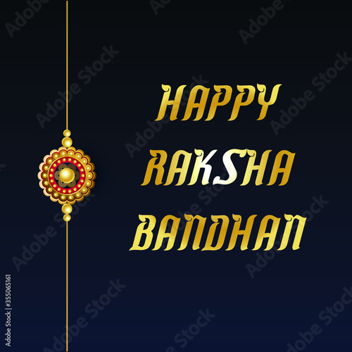 Greeting background for Raksha Bandhan (Bond of protection and care) – Indian festival of sisters and brothers. Vector illustration.