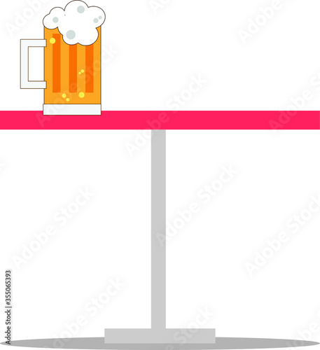 Happy international beer day. Greetings and beer mugs on white background
