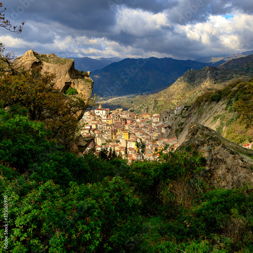 view of the city of motta camastra photo