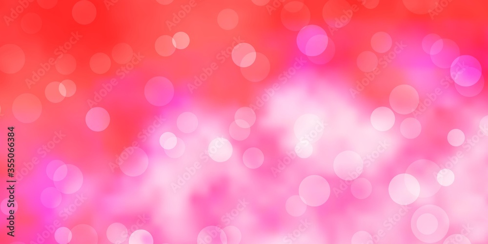 Light Red vector layout with circle shapes. Abstract colorful disks on simple gradient background. Design for posters, banners. Light Red vector layout with circle shapes. Abstract colorful disks on simple gradient background. Design for posters, banners.