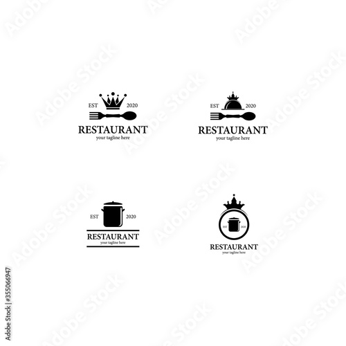 Restaurant logo template vector icon design