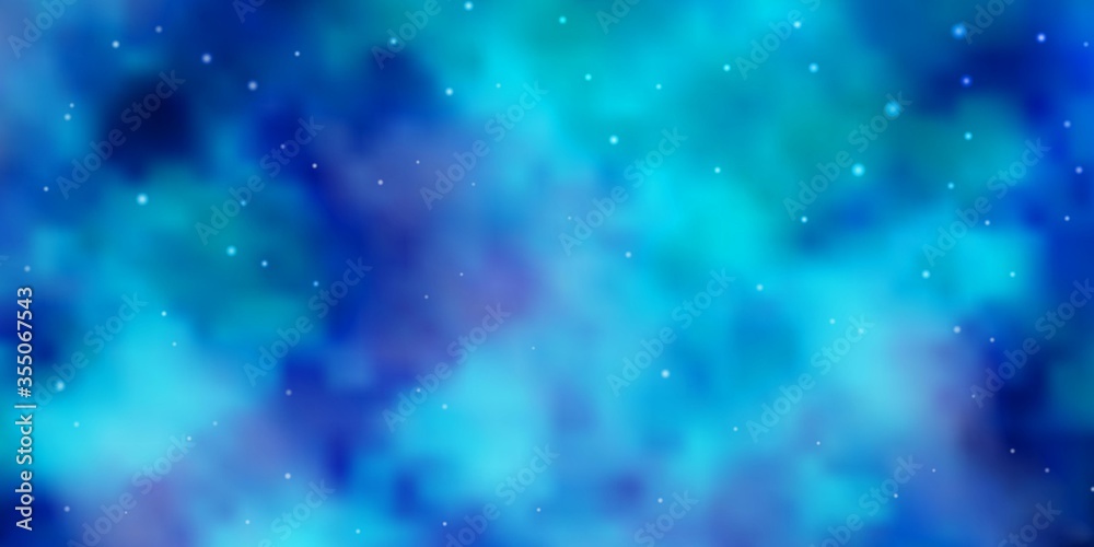 Obraz premium Light BLUE vector pattern with abstract stars. Shining colorful illustration with small and big stars. Theme for cell phones.