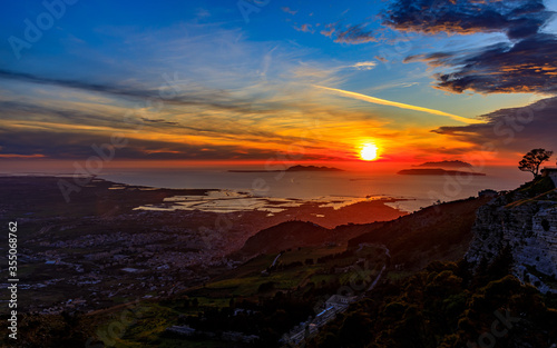 sunset over the sea